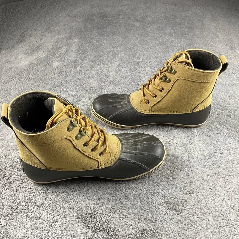 Sperry Kids Bowline Duck Boots Youth Boys Size 4M Brown Tan